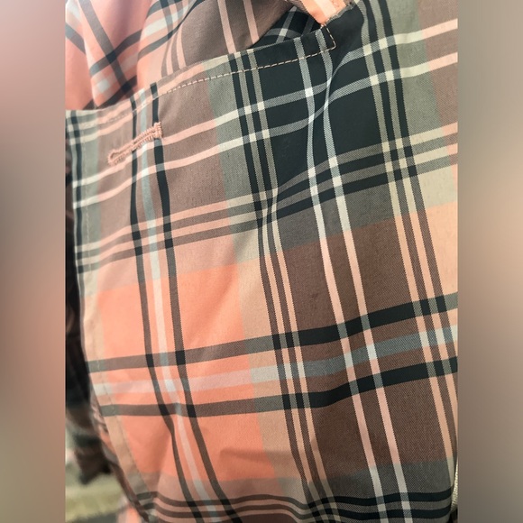 Avenue - coral pink plaid rainproof trench coat - Picture 7 of 12